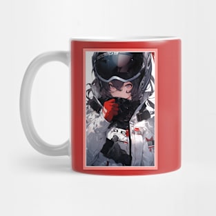 Aesthetic Anime Girl Red White Black | Quality Aesthetic Anime Design | Chibi Manga Anime Art Mug